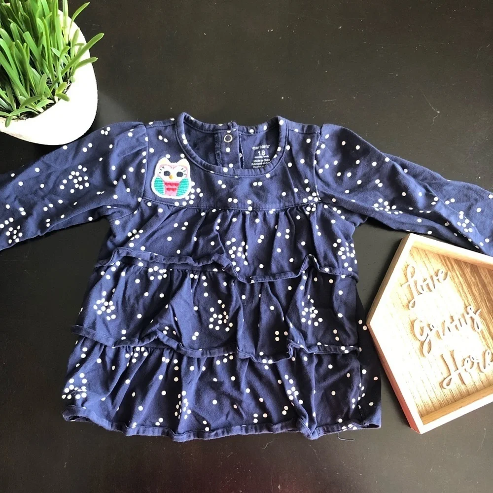 Carter's‎ 18 month girls navy top owl